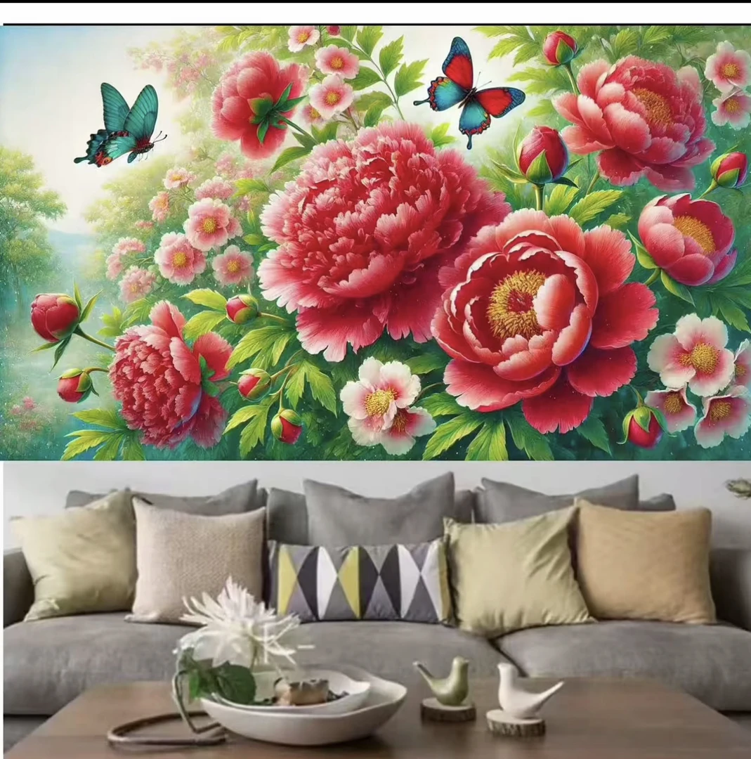 满园春色180✖️100大格四股线，29色，无勾边600