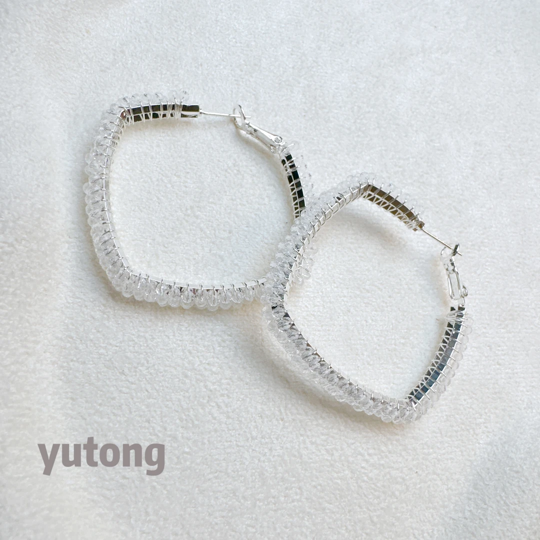 铜合金仿水晶耳饰 【雨桐轻奢饰品】设计款耳环YT01449