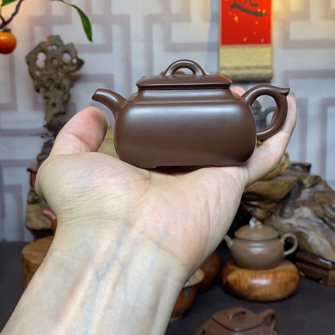 茶壶紫砂紫砂茶具紫泥云逸四方
