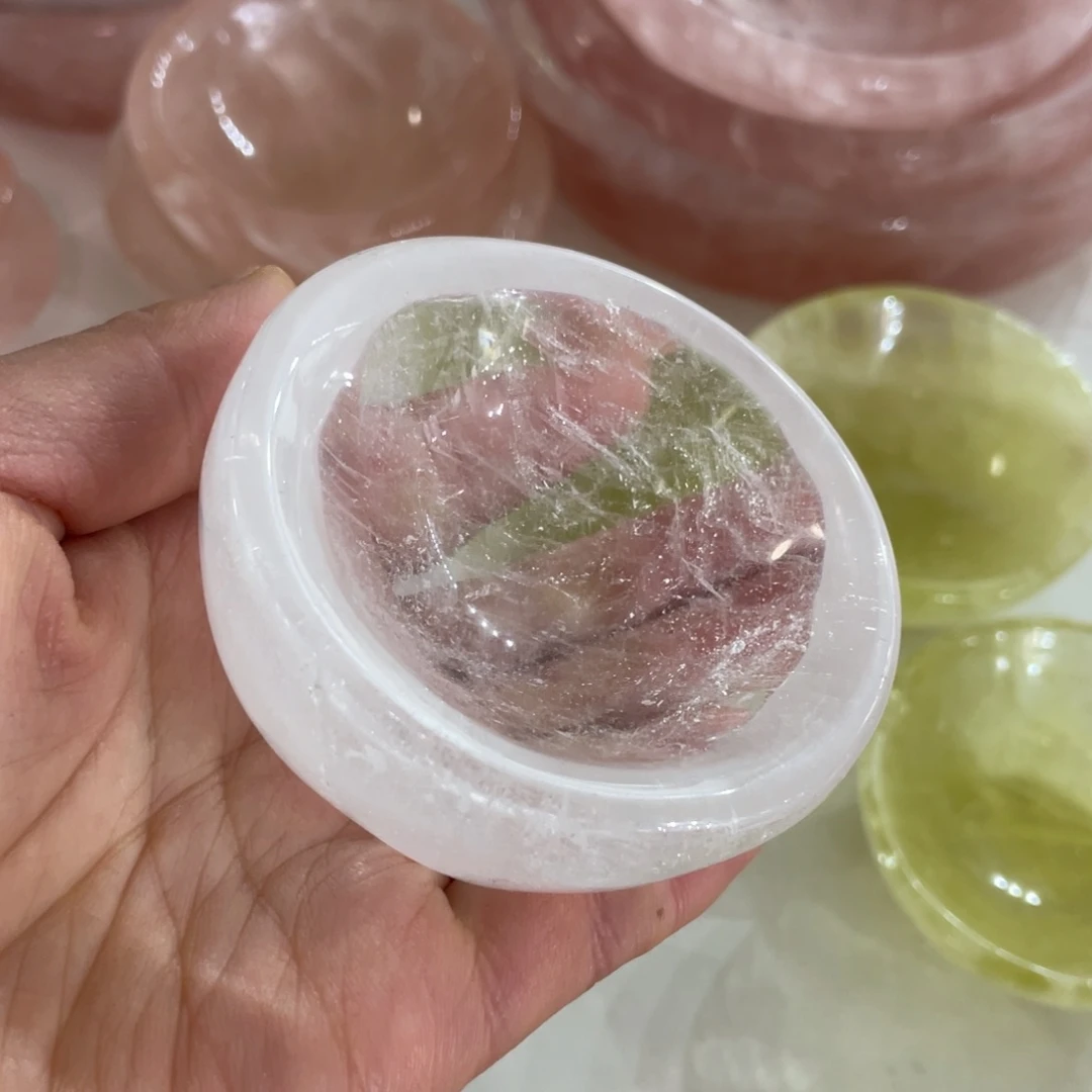 水晶摆件摆件未镶嵌莲**心