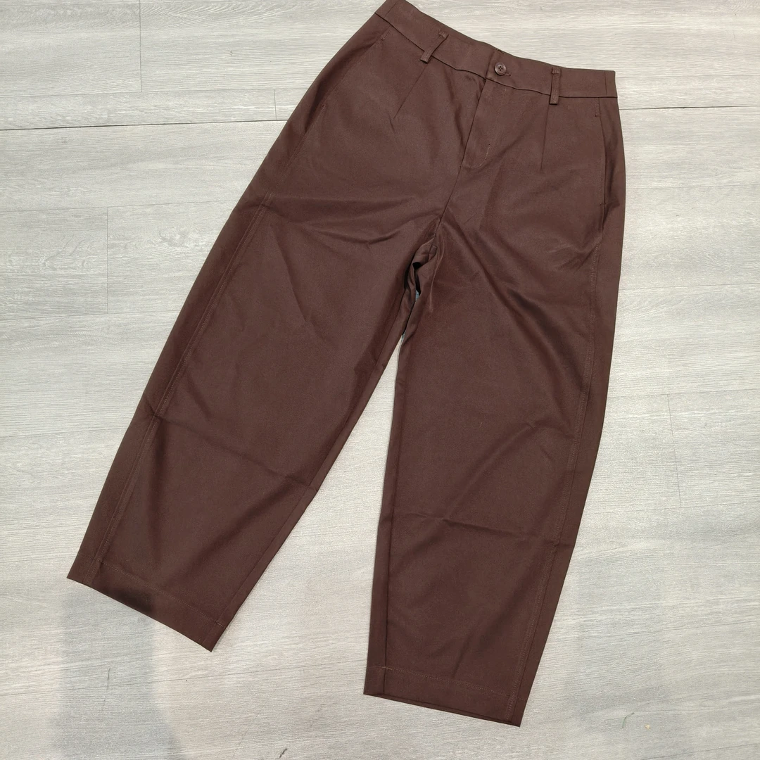 高腰休闲显瘦百搭弯刀裤-果梓776