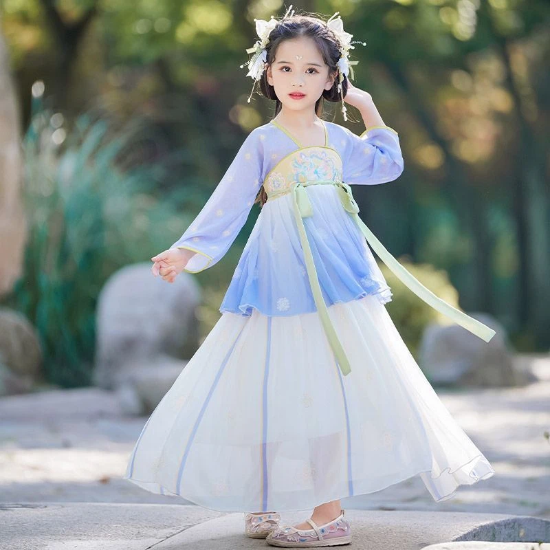 汉服女童新款2025超仙唐装中国连衣裙夏季儿童古风古装春秋公主风
