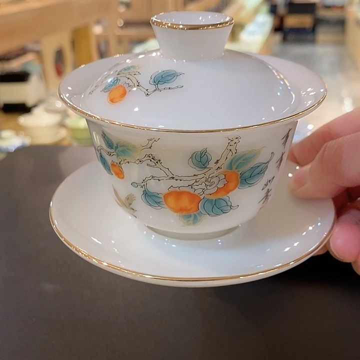 这个真好看瓷器璞玉盖碗