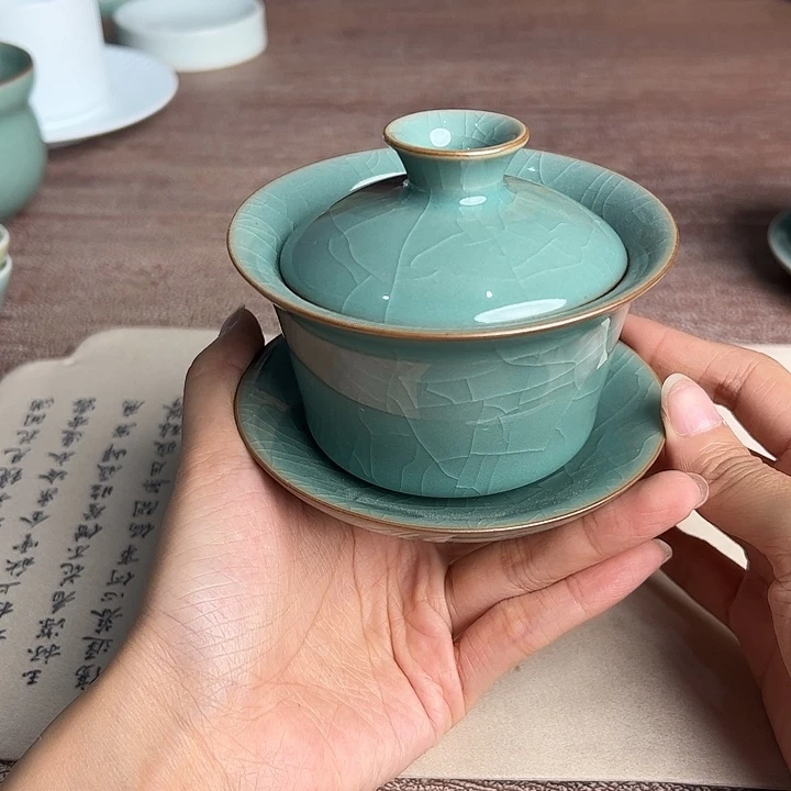 龙泉云间青瓷小米茶器