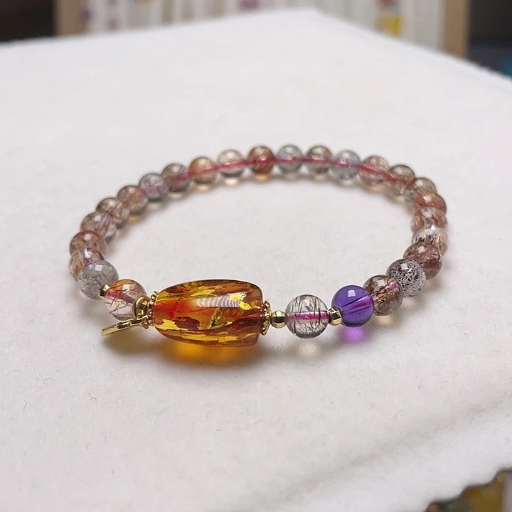 琥珀未镶嵌裸石琥珀手串