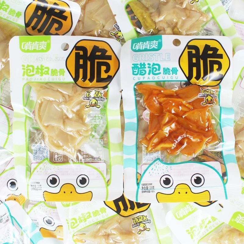 啃肯爽醋泡零食脆骨鸭软骨醋泡三角骨酸辣山椒脆骨怀旧小吃