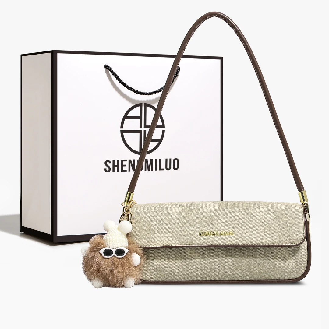 SHENGMILUO/圣米洛小众设计感轻奢腋下包包女新款时尚简约单肩包