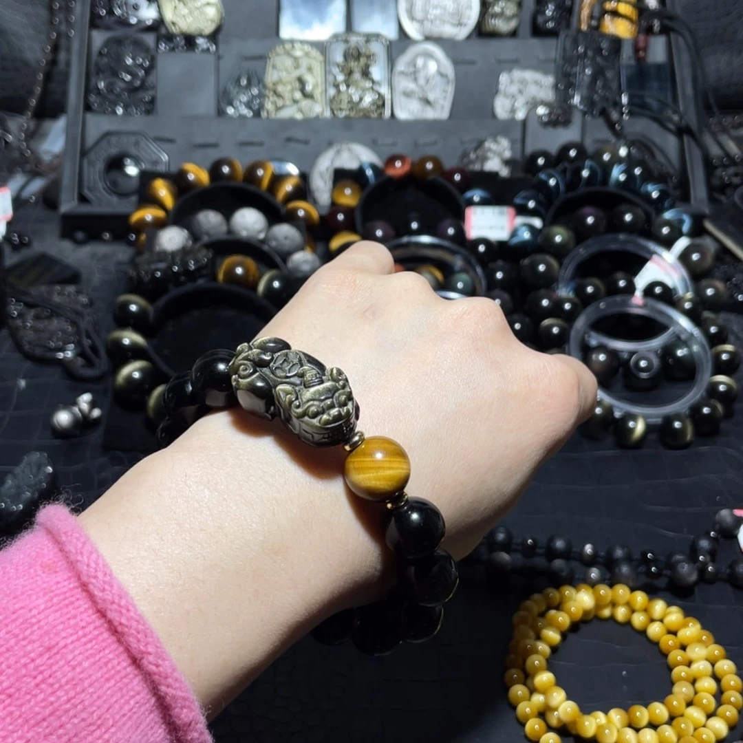 黑曜岩珠宝奇石未镶嵌霖**_