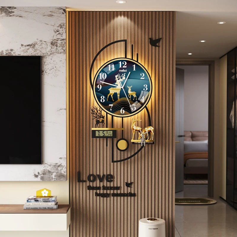 美世达钟表客厅家用挂钟钟表客厅挂钟2025年静音时钟表挂墙