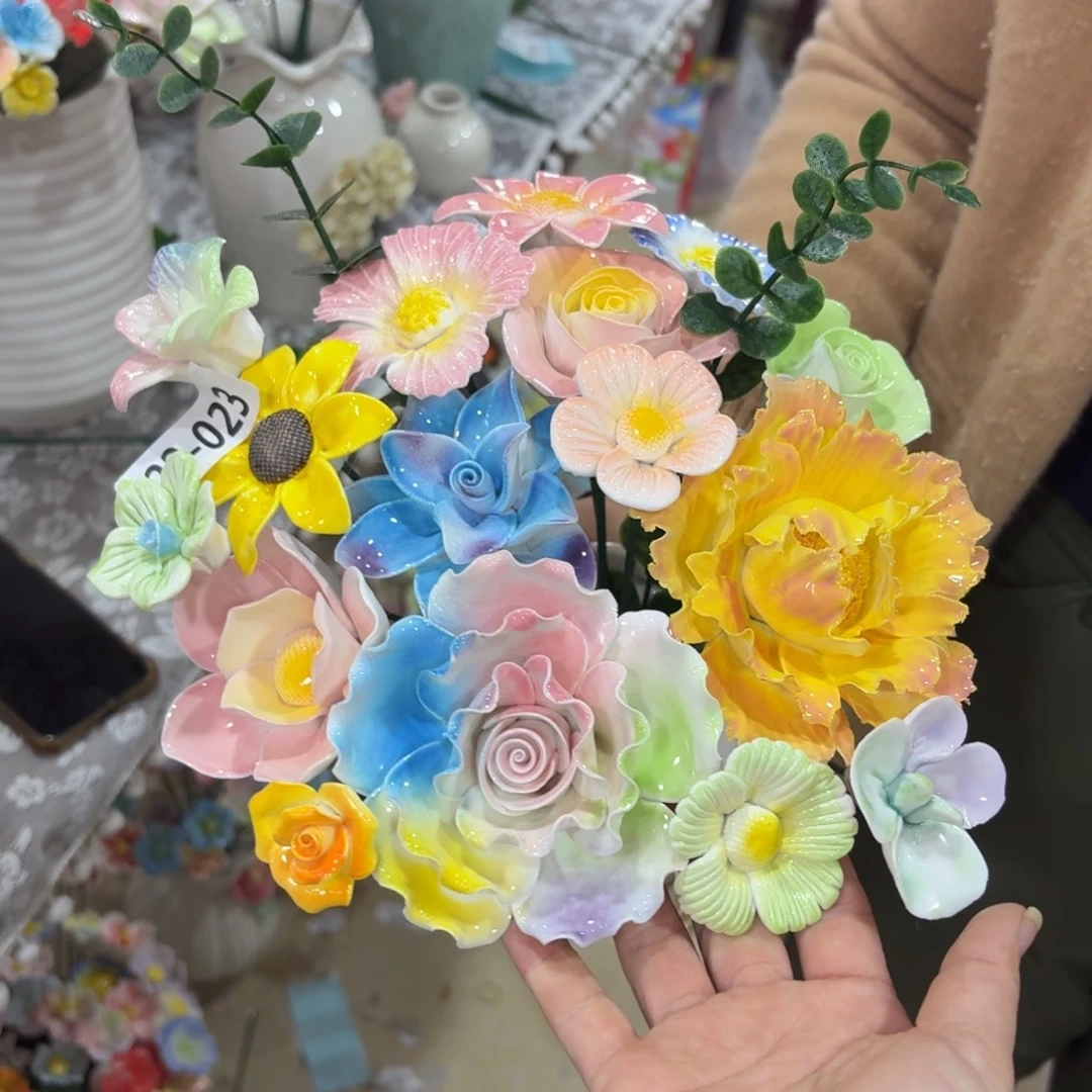 2223 陶瓷花拍满20元发货退款拉黑