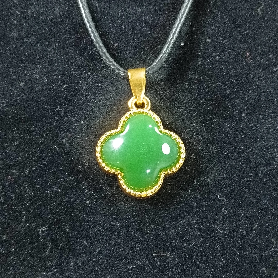 吊坠 高奢【典藏】 绿色四叶草20/20/7mm项链吊坠