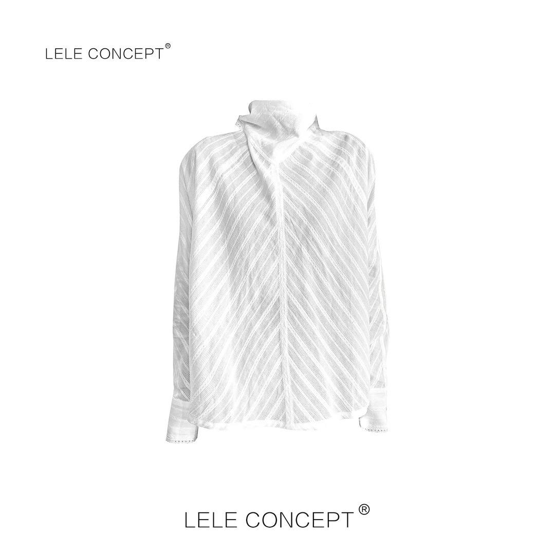 LELE CONCEPT｜【如一】高领飘带肌理感衬衫打底气质简约款S0810