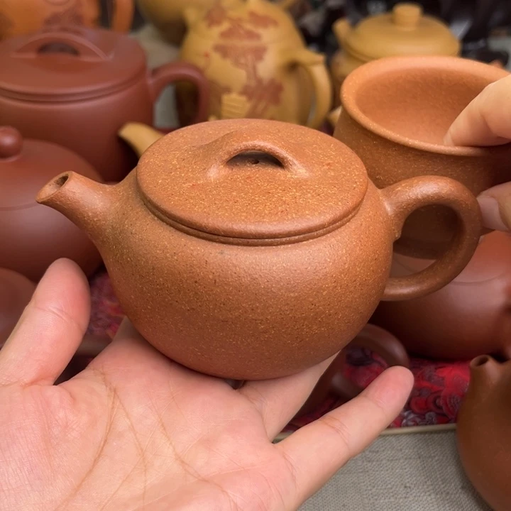 茶壶紫砂原矿黄降坡20目炮嘴汉瓦精工半手180cc