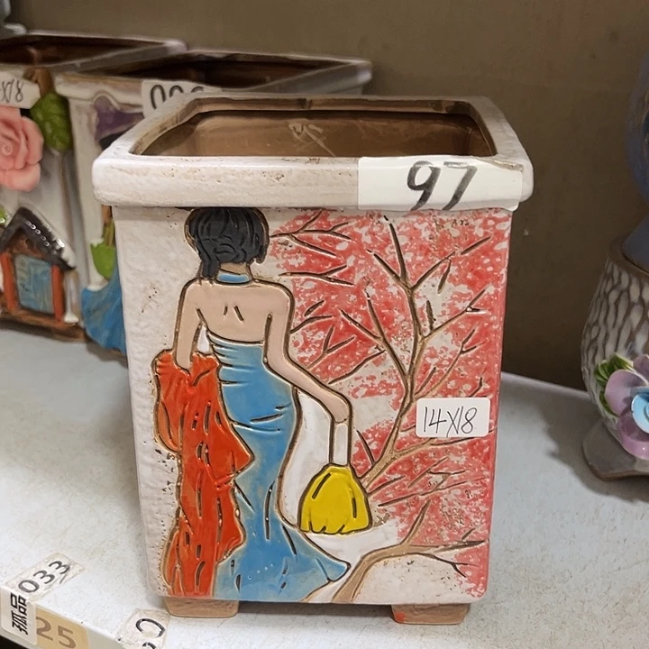 粗陶材质多肉花盆