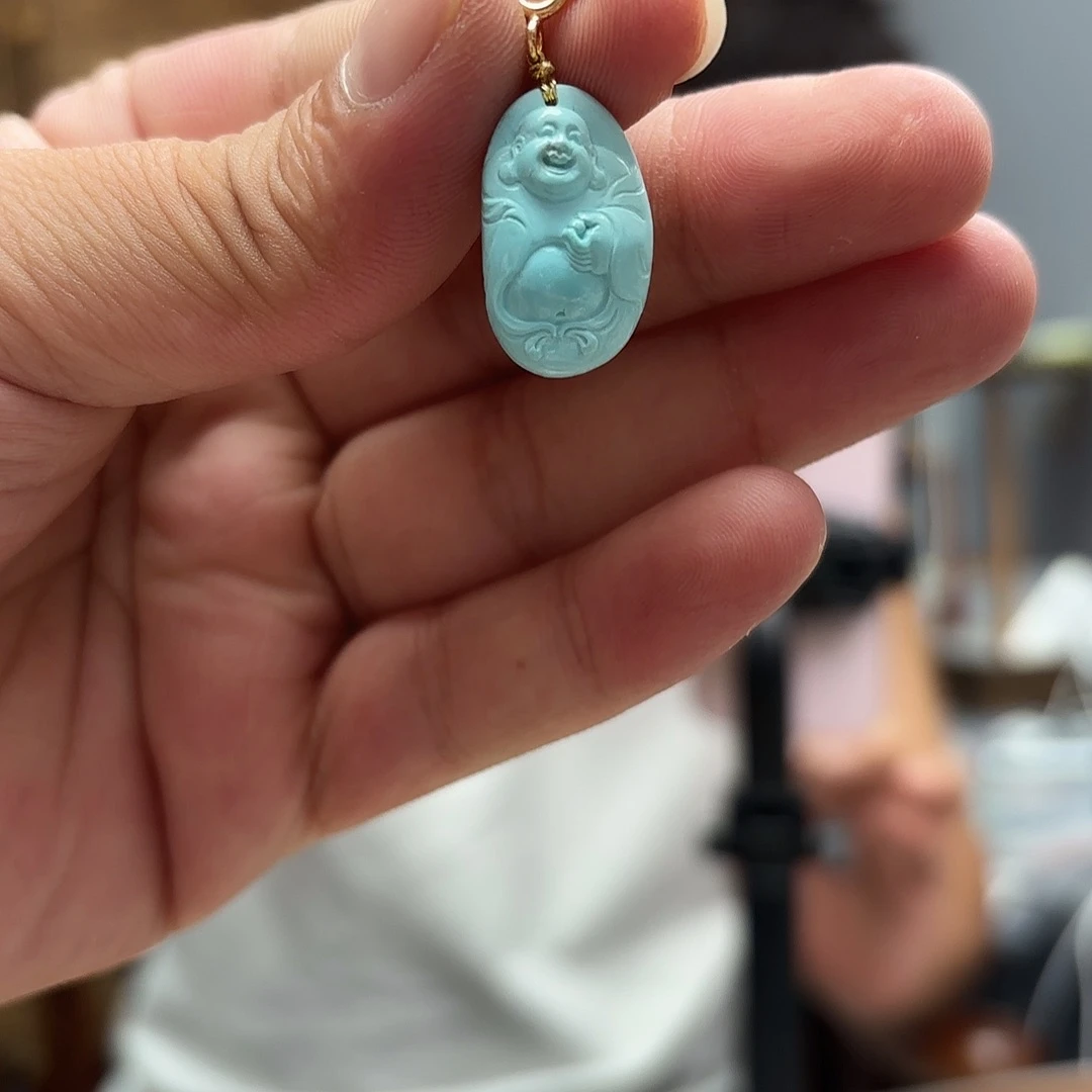 绿松石未镶嵌雕刻发一个