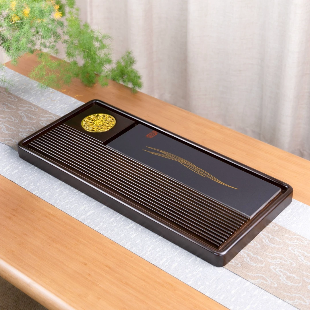 大丰收70*32*4cm【黑色】25款实木茶盘家用客厅办公室简约功夫茶具