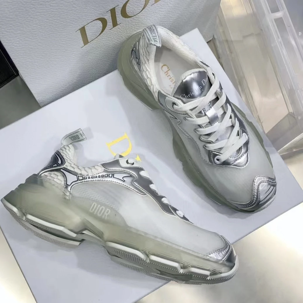 未使用 DIOR/迪奥 2592028全新迪奥运动鞋 银色多尺码 无盒