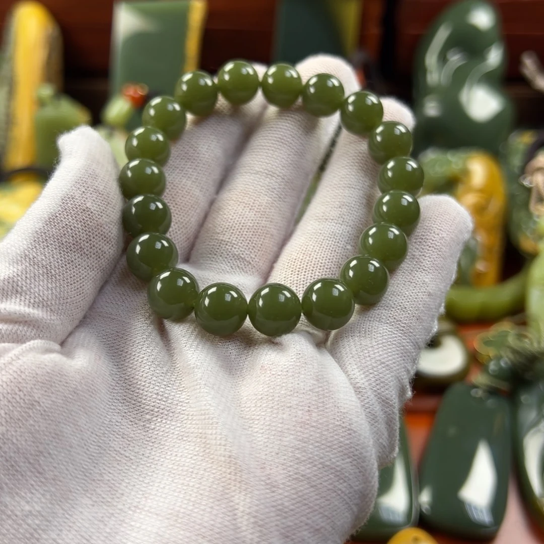 岫岩老玉（透闪石质玉）手链未镶嵌