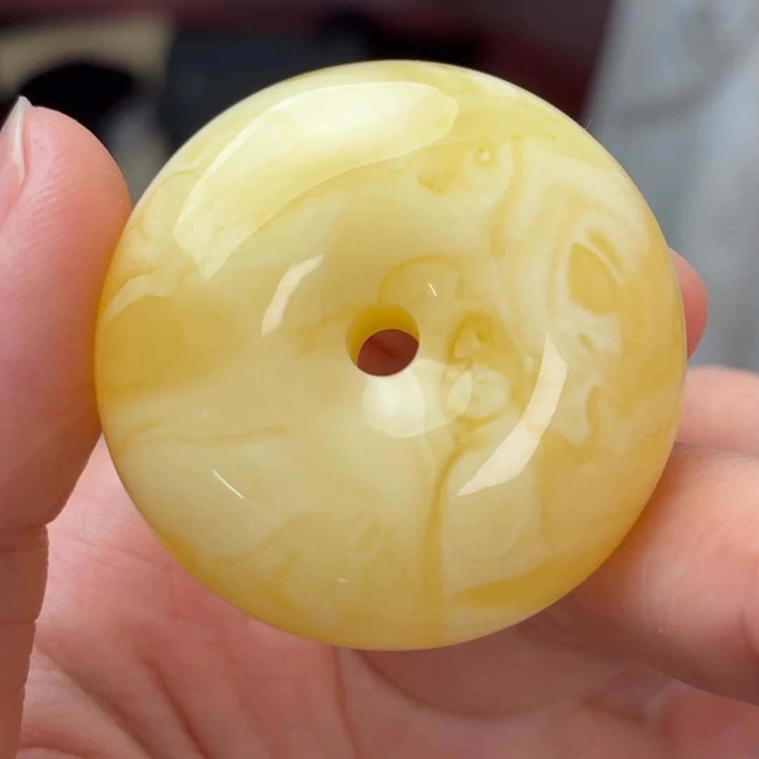 蜜蜡未镶嵌吊坠(不含链)妖花平安扣