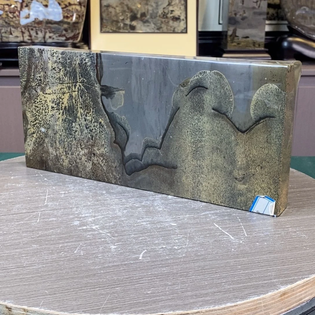 石材广西国画石草花石