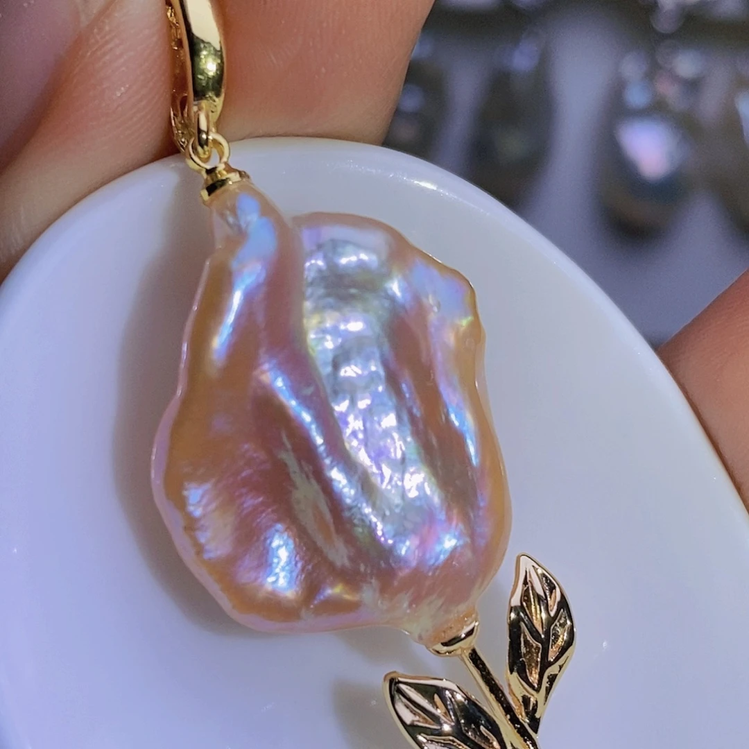 银S925镶嵌淡水珍珠淡水珍珠