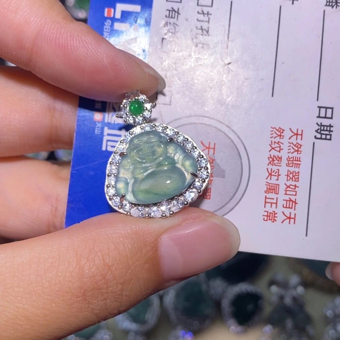 翡翠未镶嵌颈饰天然