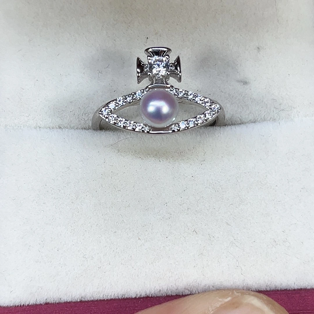 淡水珍珠银S925镶嵌颈饰