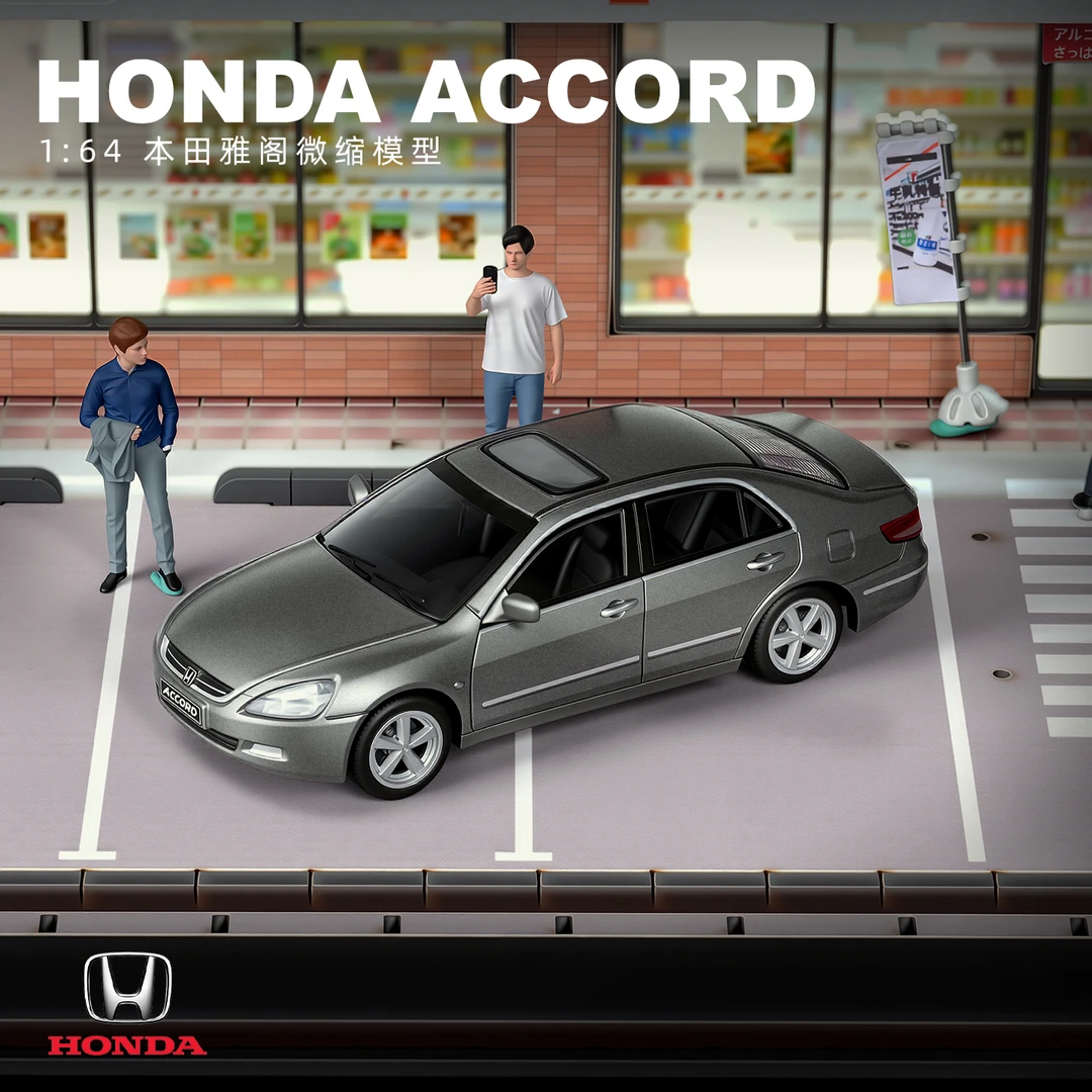 【正版授权】1:64本田雅阁7代微缩模型仿真合金小汽车摆件收藏男孩