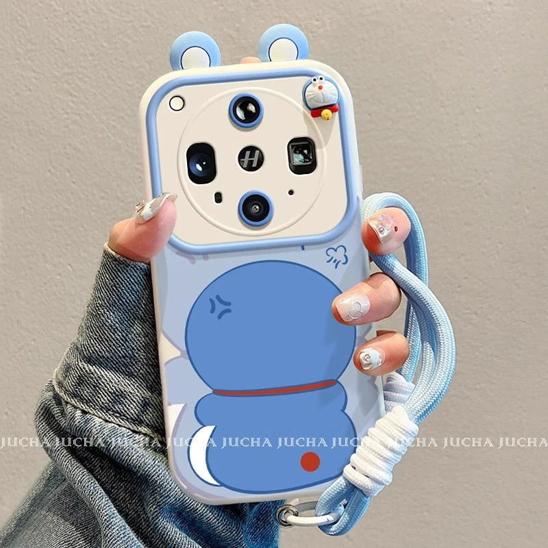 生气蓝胖子适用oppofindx9pro手机壳x9新款x8s+硅胶x8u女reno15