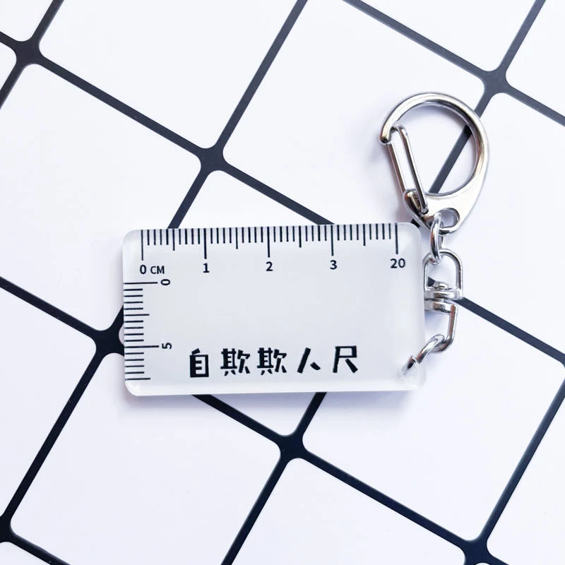 自欺欺人尺搞笑恶搞道具玩具 创意钥匙扣男友礼物亚克力挂件