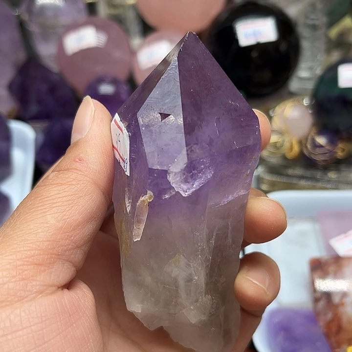 未镶嵌水晶珠宝半成品178克紫水晶原石