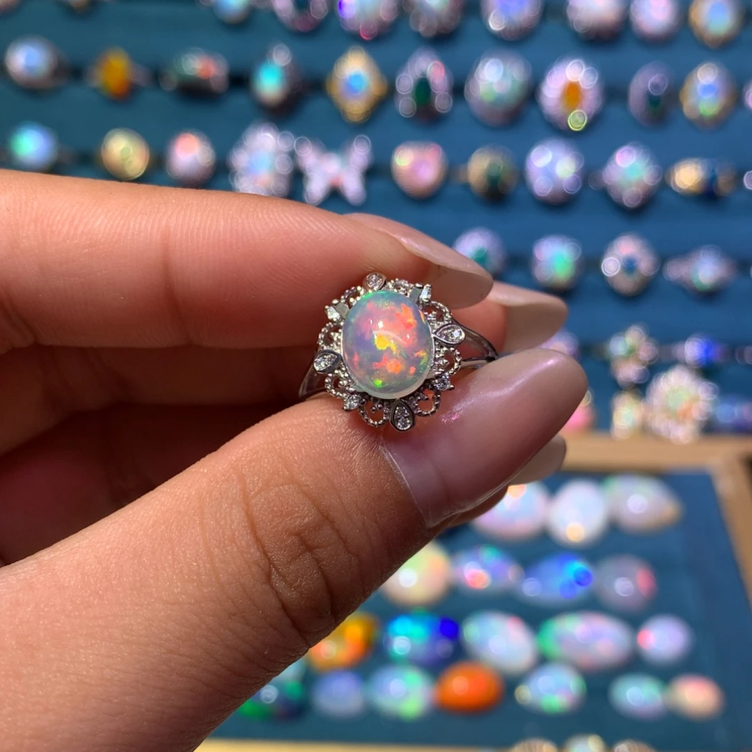 欧泊银S925镶嵌戒指款