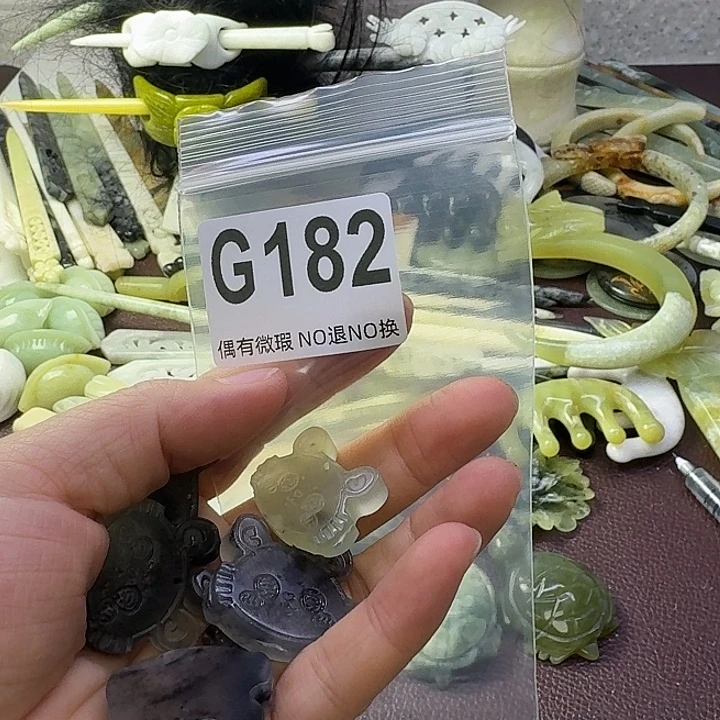 蛇纹石玉合金发饰兰