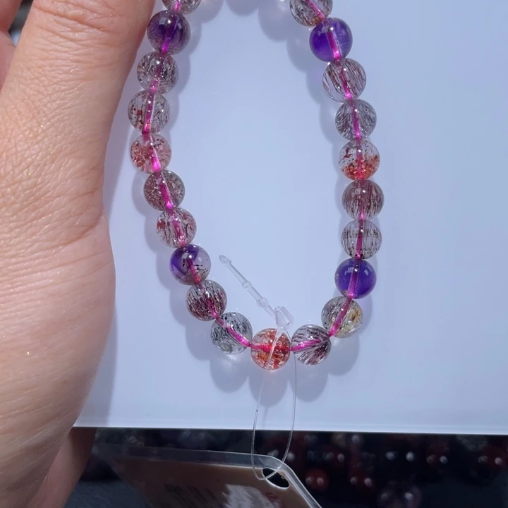 水晶手串未镶嵌超七手链7.5