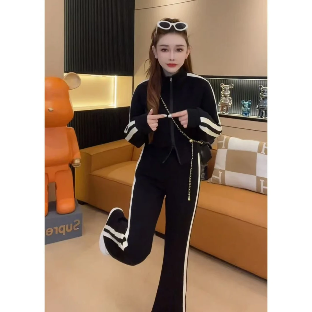 紫哥ZIGE欧货撞色休闲套装#1808