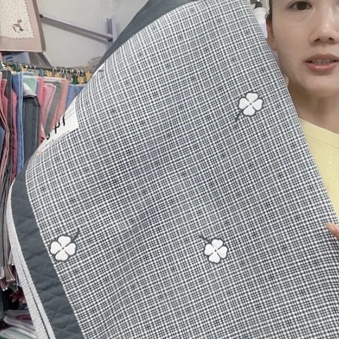 棉黑色四叶草纯棉