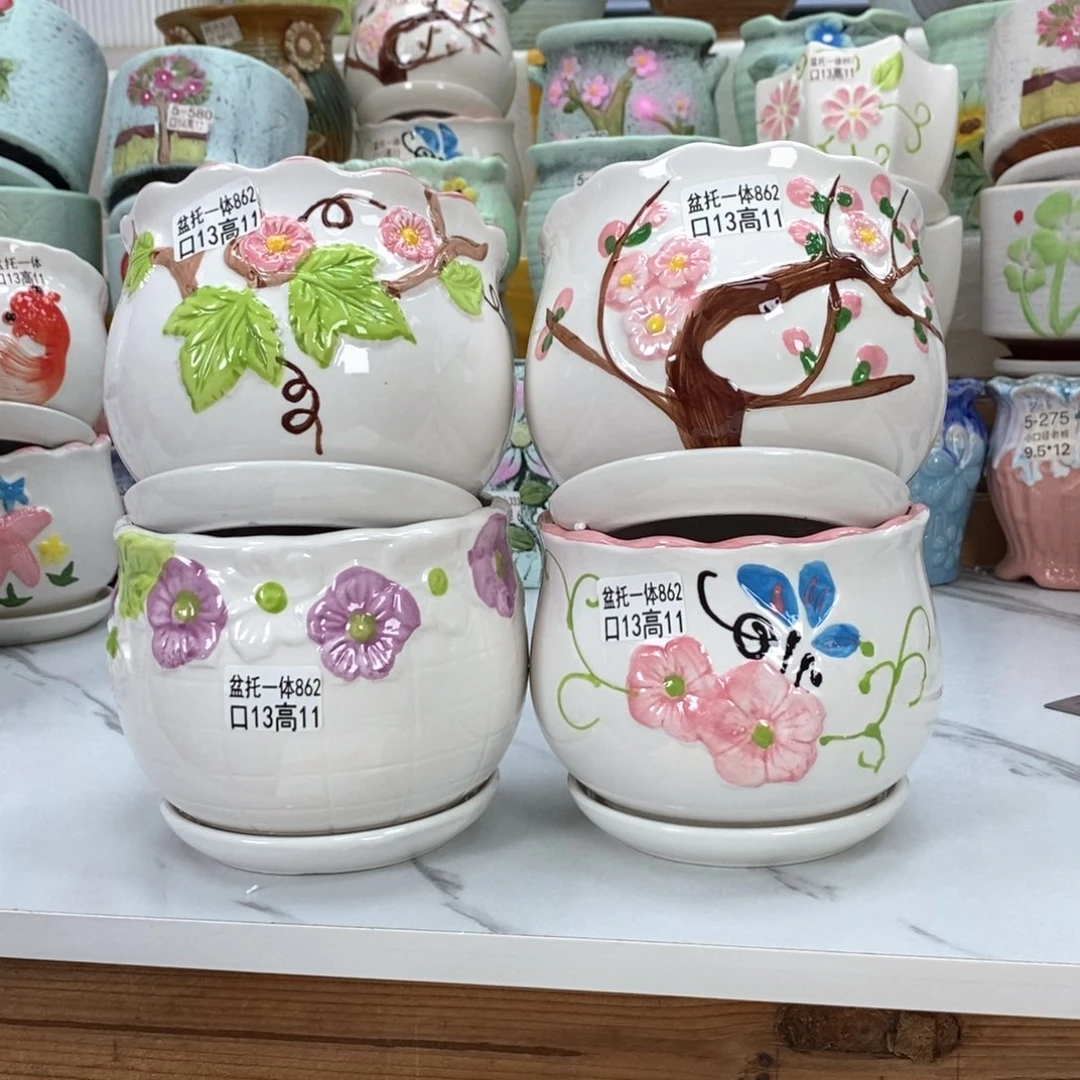 @夏西陶瓷花盆@@5862