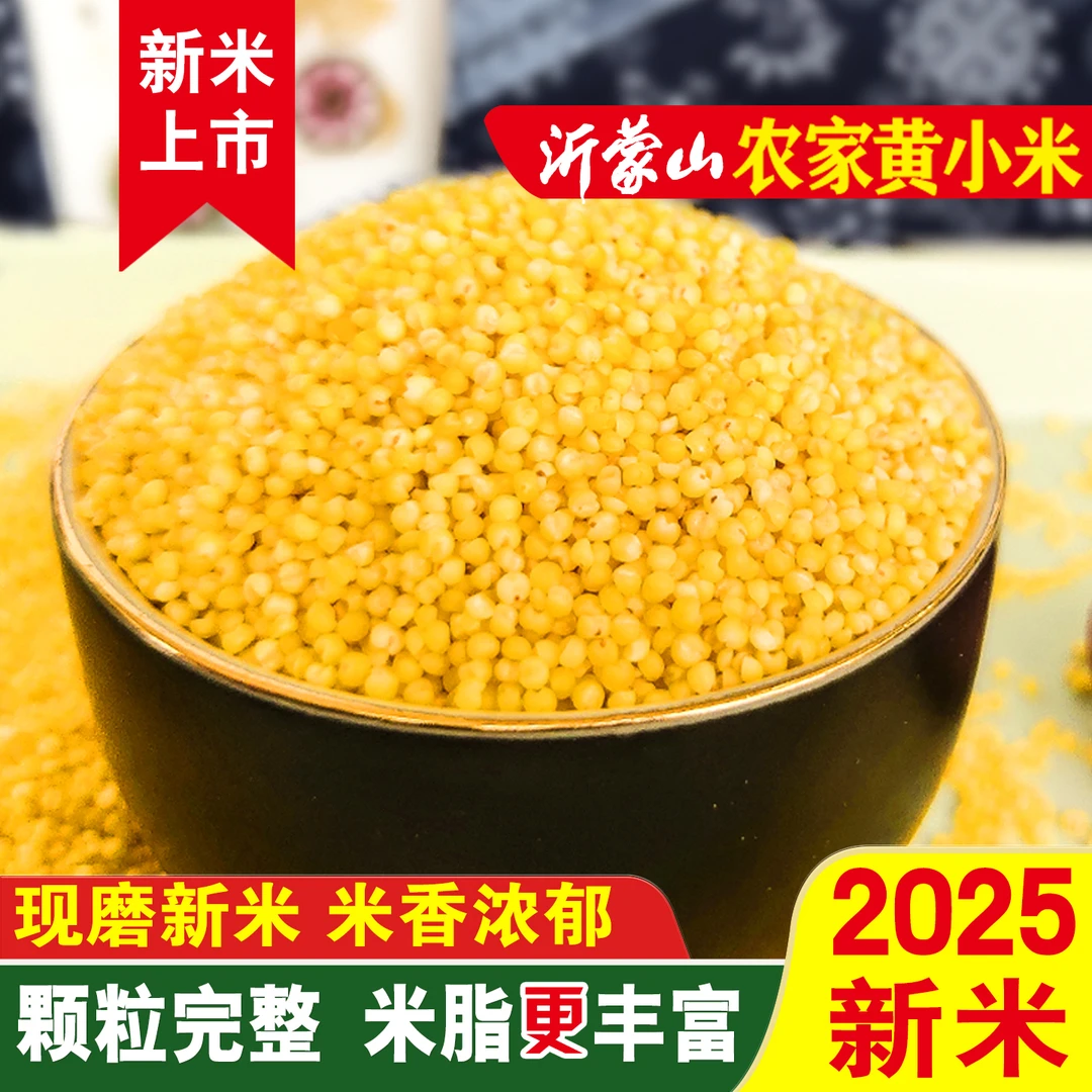 2025新米沂蒙山黄小米产地现货直发五谷杂粮宝宝辅食小米粥早餐粥