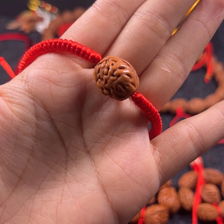 沉***心桃核吊坠桃枭脚链L6
