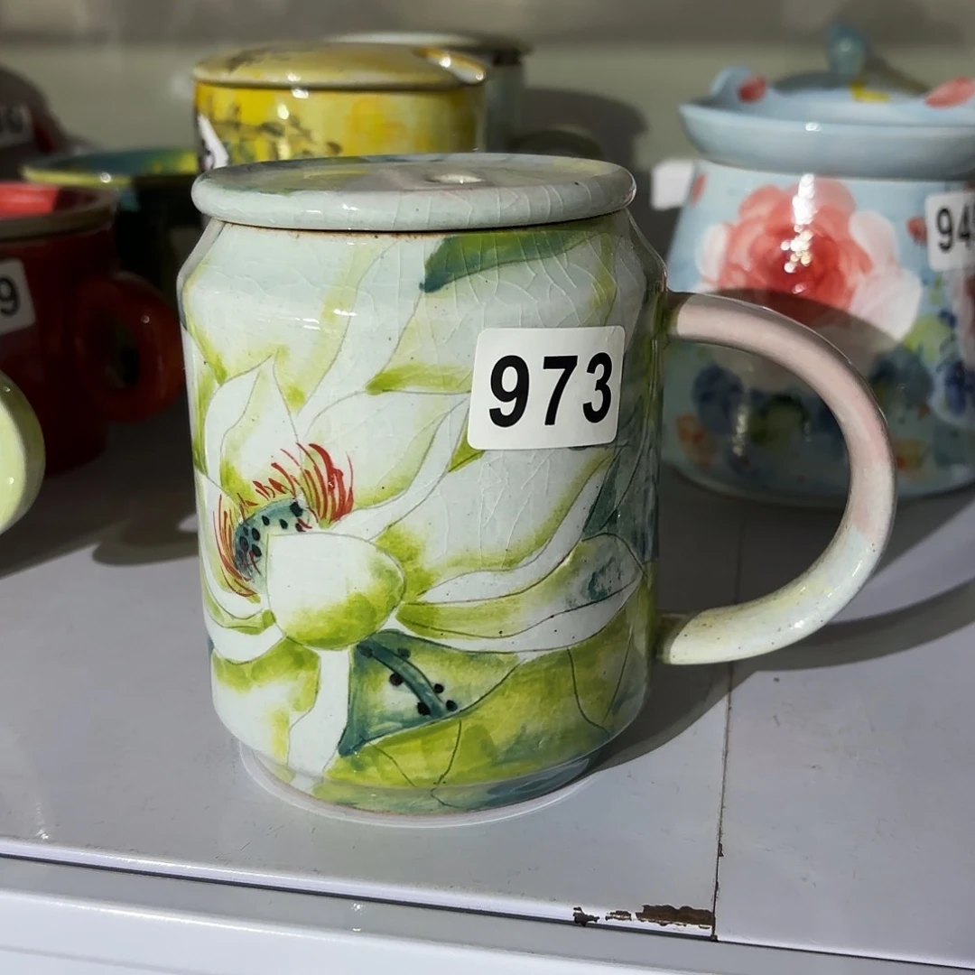 瓷片小*妃景德镇手绘高温釉下彩陶瓷茶具