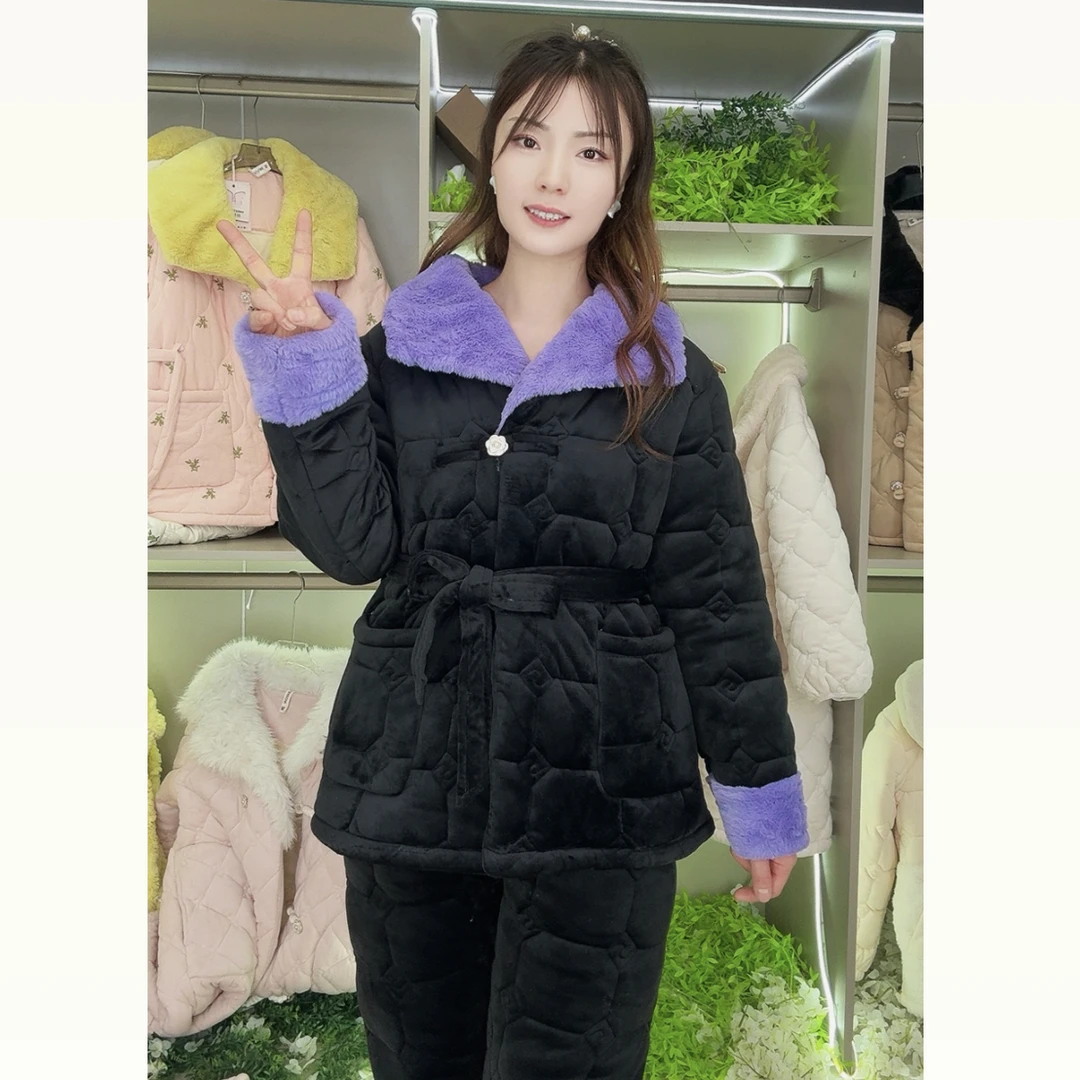 瑞皇妃A528时尚保暖家居服套装可外穿女款睡衣休闲