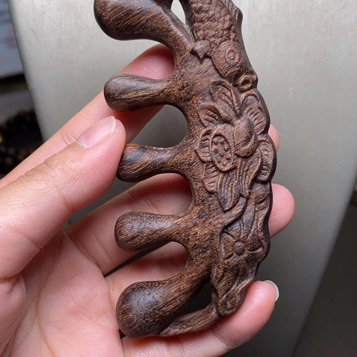 手串沉香木越南芽庄白棋楠梳子