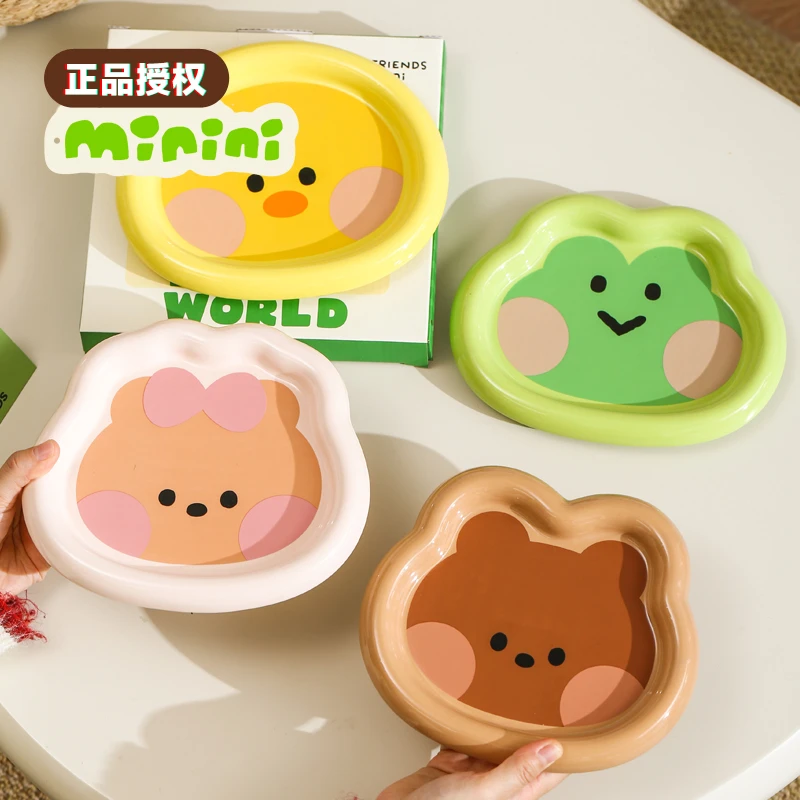 布朗熊2025新款正版陶瓷造型盘菜盘水果盘卡通可爱早餐盘