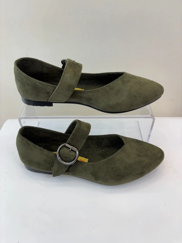 浅口时尚搭扣单鞋平底休闲一字式扣带玛丽珍鞋女鞋