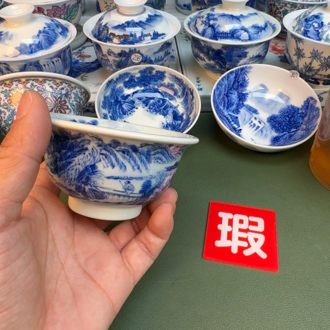 陶纯手工纯手绘茶具石头381