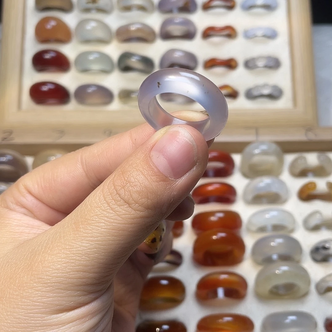玛瑙/玉髓合金戒指A05港18不退换