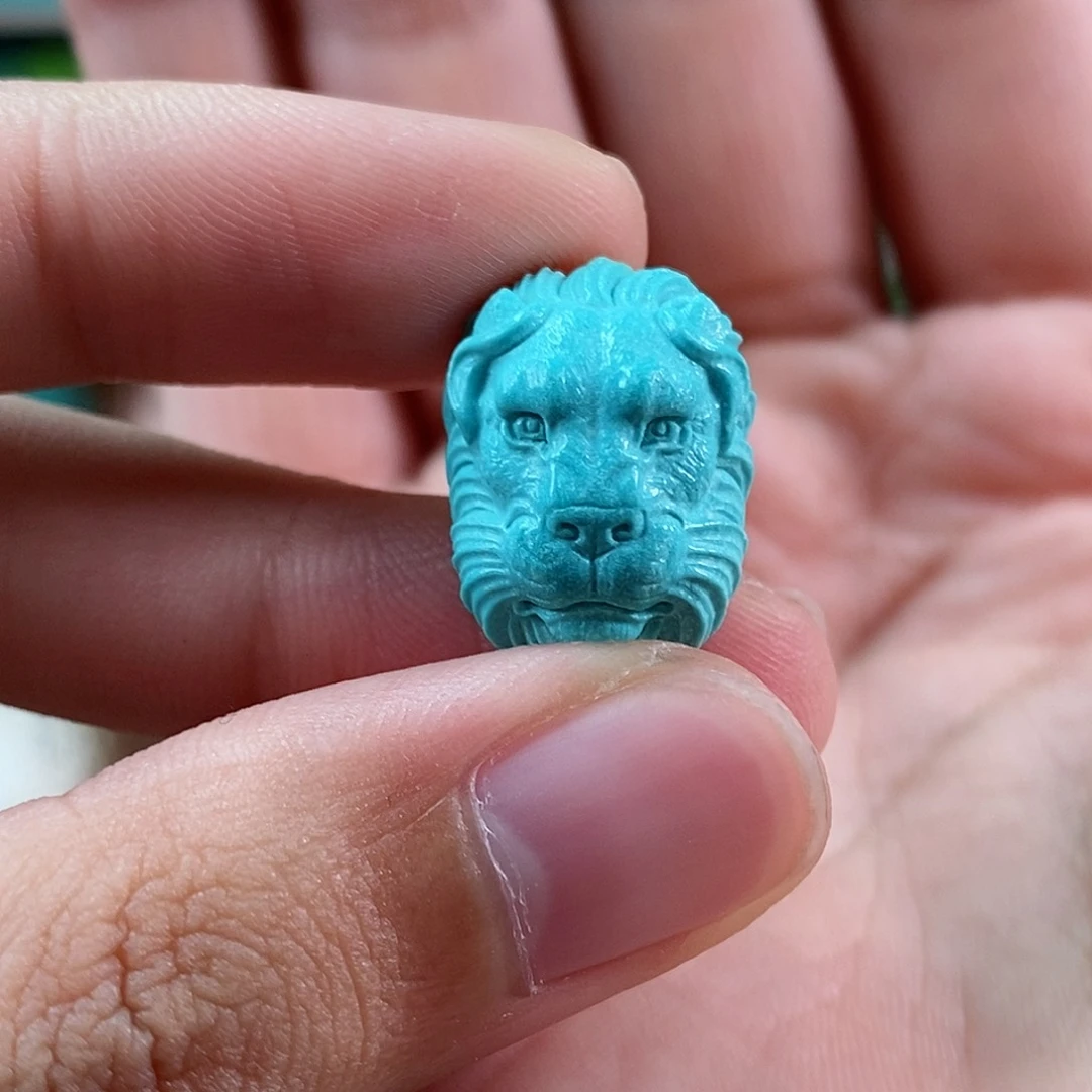 绿松石珠宝奇石未镶嵌狮子王