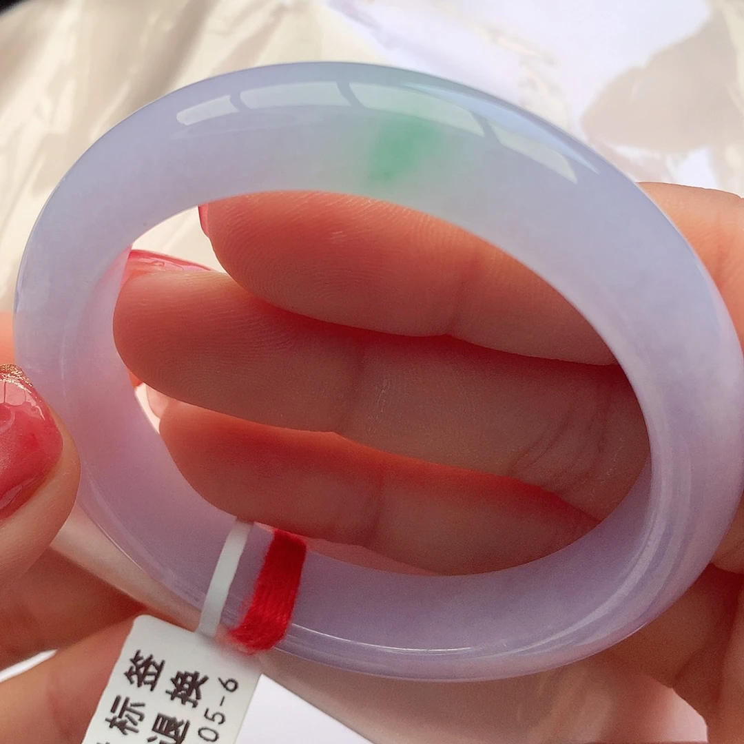 未镶嵌手镯翡翠5253圈口冰胶春彩胶润零毛孔7号