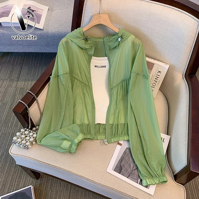 VALVOELITE防晒衣女新款夏季透气薄款外套防紫外线空调衫防晒服