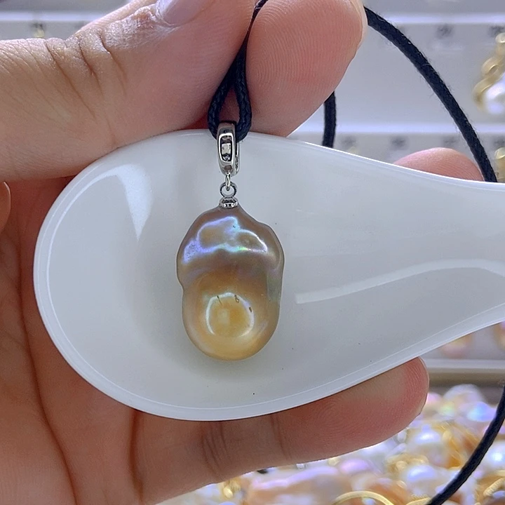 淡水珍珠颈饰银S925镶嵌141
